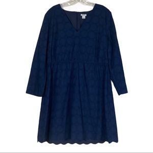 J Crew long sleeves blue dress size 14